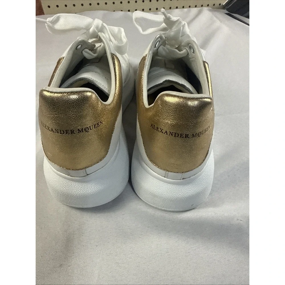 Alexander McQueen Sneaker White And Gold EU Size 44 US 10.5/11 New Shoe Laces